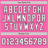 Custom Pink White-Black Authentic Two Tone Baseball Jersey