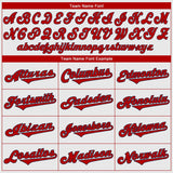 Custom White Red-Navy Authentic Baseball Jersey
