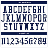 Custom White Navy Pinstripe Navy-Gray Authentic Baseball Jersey