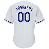 Custom White Royal-Red Authentic Throwback Rib-Knit Baseball Jersey Shirt