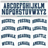 Custom White Navy-Teal Authentic Baseball Jersey