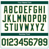 Custom White Green-Gold Performance T-Shirt