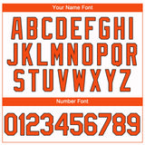 Custom White Orange-Black Performance T-Shirt