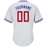 Custom White Red-Royal Authentic Throwback Rib-Knit Baseball Jersey Shirt