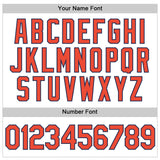 Custom White Orange Pinstripe Orange-Navy Authentic Basketball Jersey