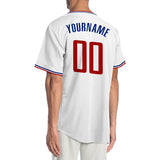 Custom White Red-Royal Authentic Baseball Jersey