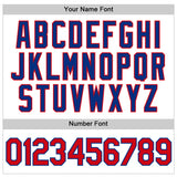 Custom White Royal Pinstripe Red-Royal Authentic Baseball Jersey