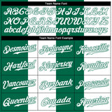 Custom White White-Kelly Green 3D Pattern Design Coconut Trees Authentic Baseball Jersey