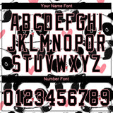 Custom White Black-Pink 3D Pattern Design Pandas Authentic Baseball Jersey