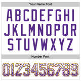 Custom White Purple-Gold Authentic Drift Fashion Baseball Jersey