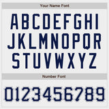 Custom White Navy-Gray Authentic Baseball Jersey